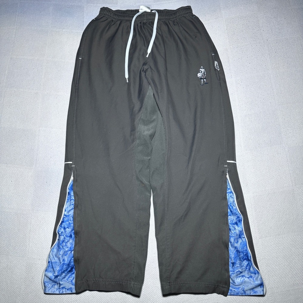 AND1 Mixtape Track Pants Men Large Ankle Zip Wide Leg Baggy Basketball Y2K Brown